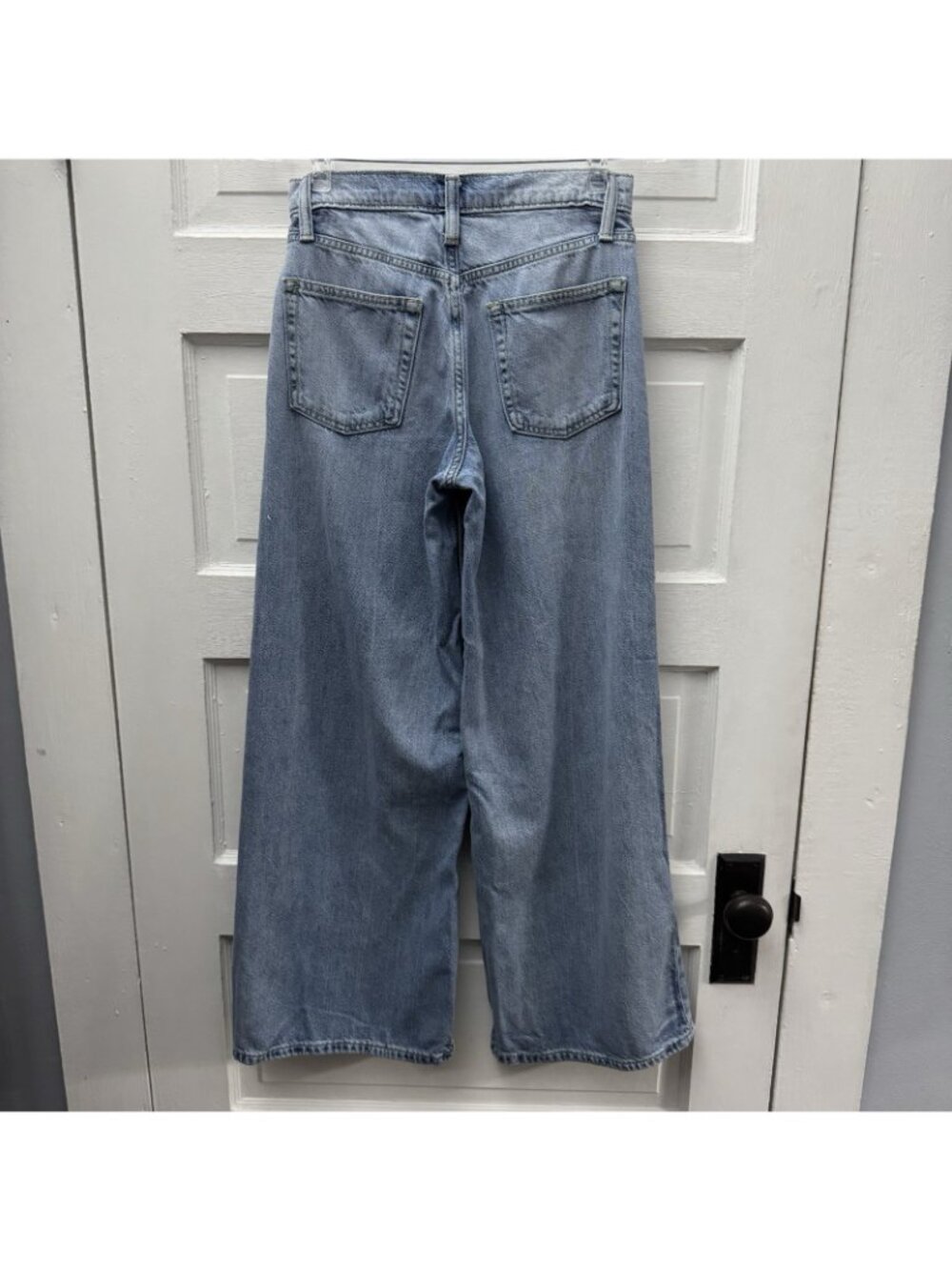 GAP 24 Regular Wide Leg Jeans Womens 28x29 Light Wash High Rise Denim - Picture 5 of 10
